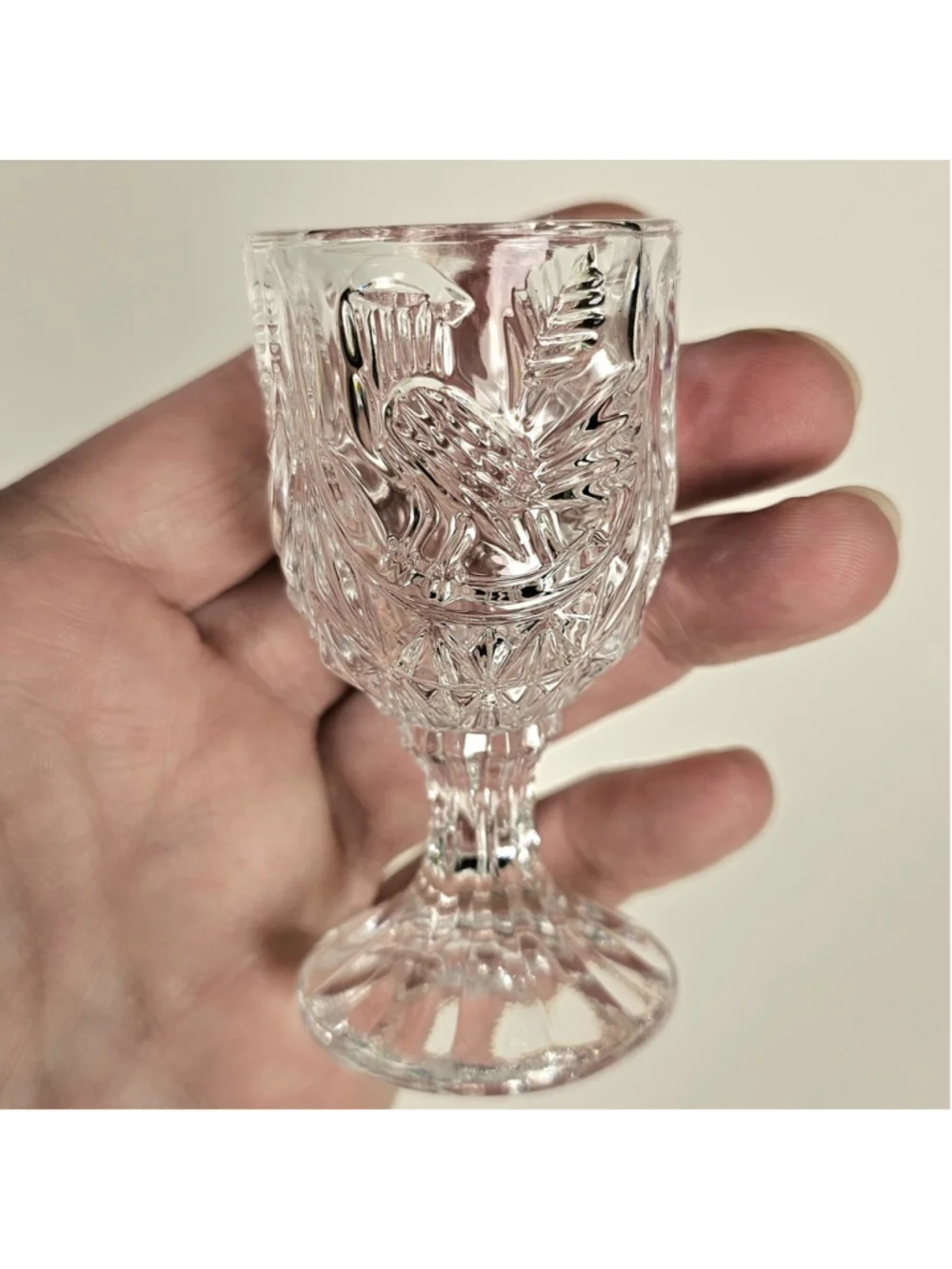 Vtg Hofbauer Byrdes Crystal Small Cordial Liqueur Decanter Set 6 Glasses Germany